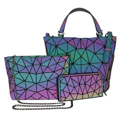 Women's Luminous Geometric Shoulder Bag Dsers