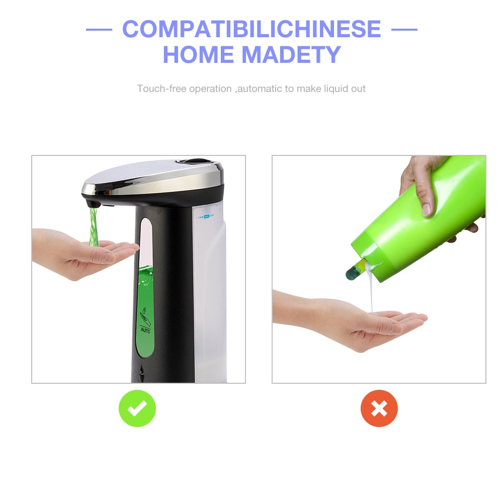 Touchless Liquid Soap Dispenser Smart Sensor Hands-Free Automatic Soap Dispenser Pump For Bathroom Kitchen Dsers