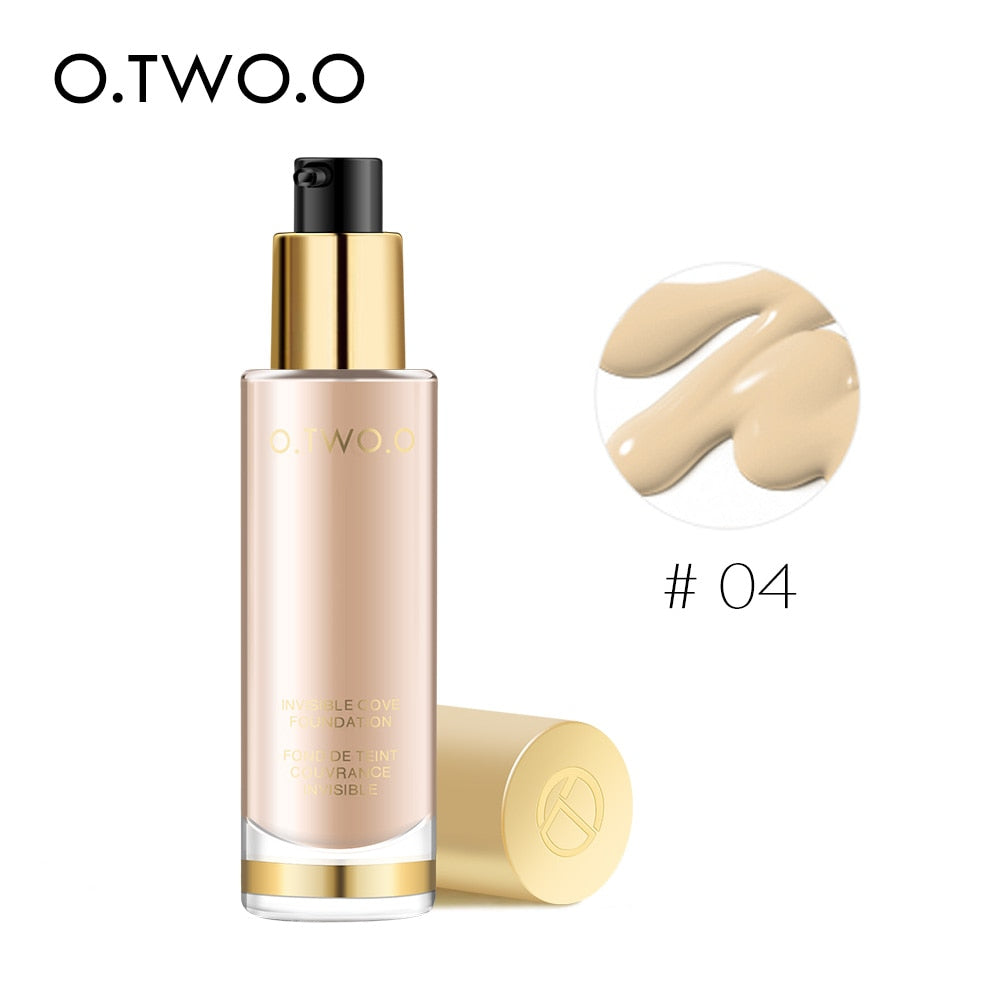 O.TWO.O 8 Colors Liquid Foundation Make Up Concealer Whitening Moisturizer Oil-control Waterproof Liquid Foundation Face Care