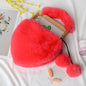 Women's Fuzzy Heart Shaped Plush Handbag Dsers