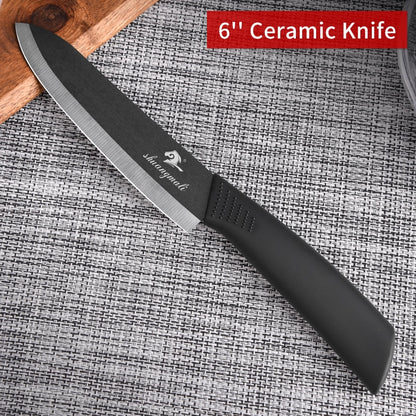 More Size Utility Ceramic Knife Black Zirconia Kitchen Fruit Knives Cooking slicing Meat Ceramic Knives With ABS Handle Dsers