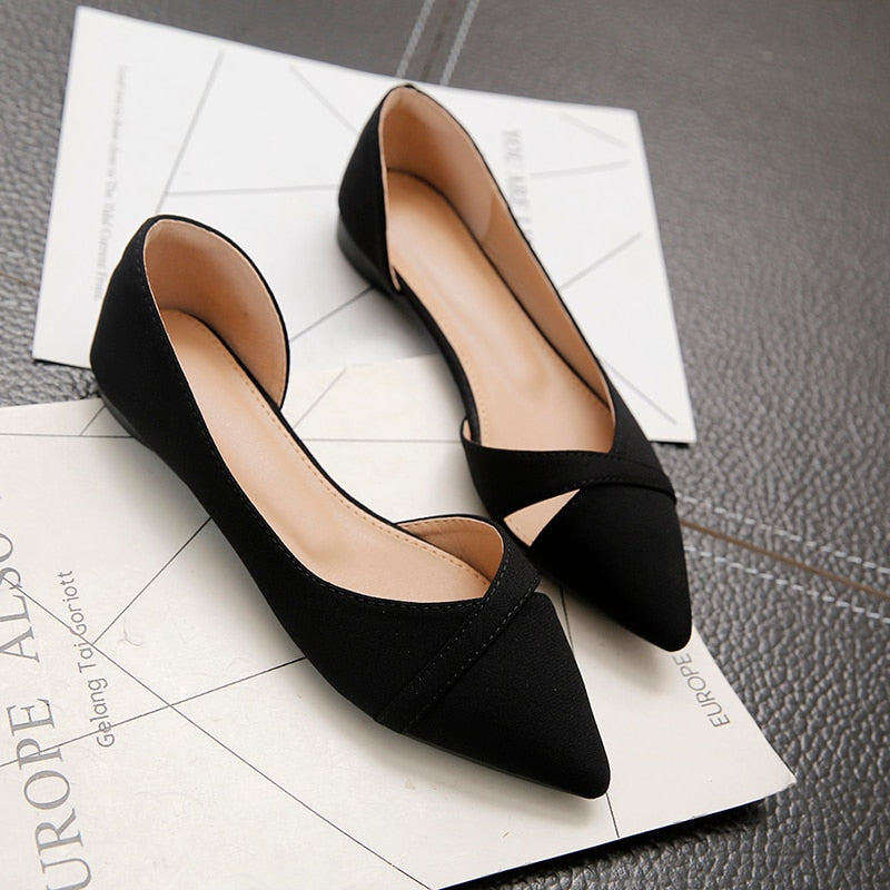 Women's Pointed Toe Flats with Soft Sole Dsers