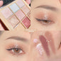 New Nine-color Eyeshadow Palette Net Red Live Earth Color Pearly Matte Glitter Eyeshadow Palette Shiny Eye Shadow Eye Makeup