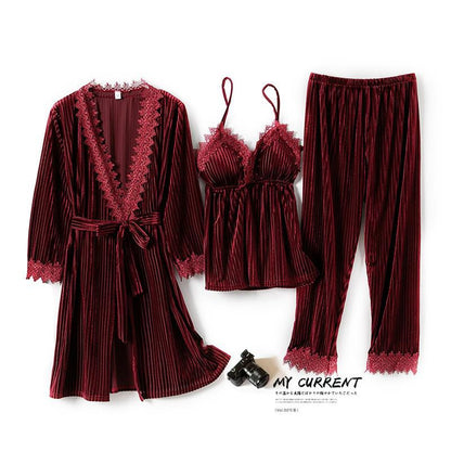 Women's Velour Velvet Pajama Sets Dsers