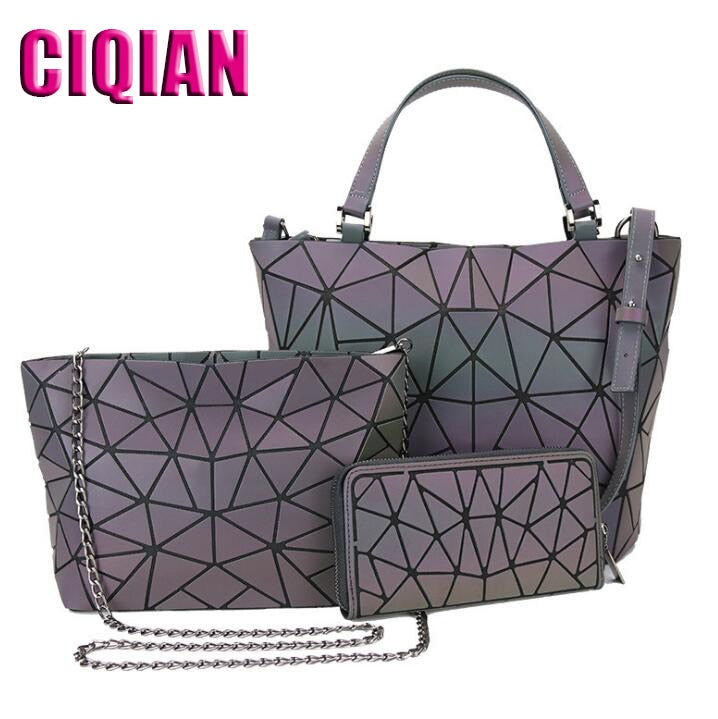 Women's Luminous Geometric Shoulder Bag Dsers