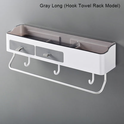 Punch-free Bathroom Organizer Rack Shampoo Cosmetic Storage Rack Bath kitchen Towel Holder Household Items Bathroom Accessories Dsers