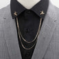 Men's Shirt Collar Tassel Chain Pins Dsers