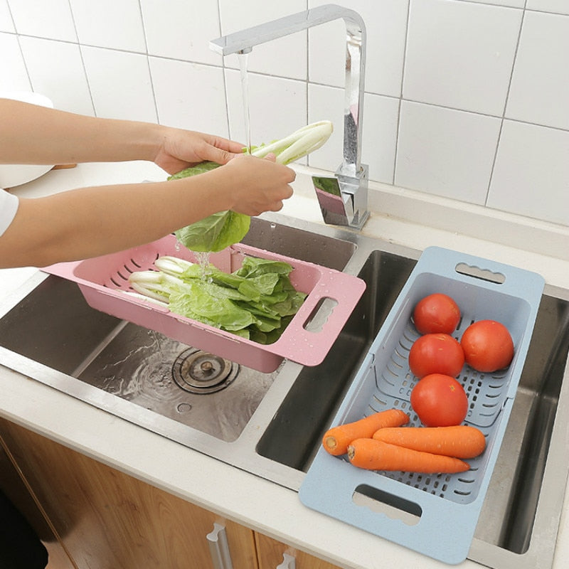 Retractable Sink, Drain Rack, Storage Rack, Kitchen, Plastic Bowl, Chopsticks Rack, Household Vegetable Storage Rack, Bowl Rack Dsers