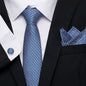 Men's Silk Tie Handkerchief and Cufflinks Set Dsers