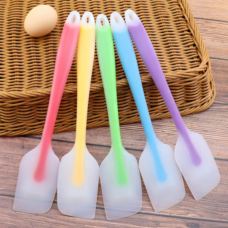 Silicone Cream Baking Scraper Non Stick Butter Spatula Cutter Chocolate Smoother Heat Resistant Kitchen Pastry Tools Scraper Dsers