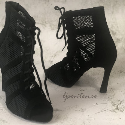 Women's Mesh High Heel Boots Dsers