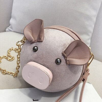 Suede Pig Harajuku Theme Shoulder Bag Dsers