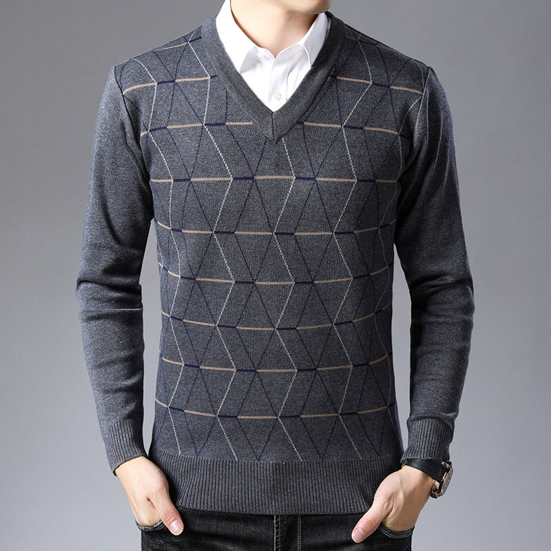 Men's V Neck Slim Fit Sweater Dsers