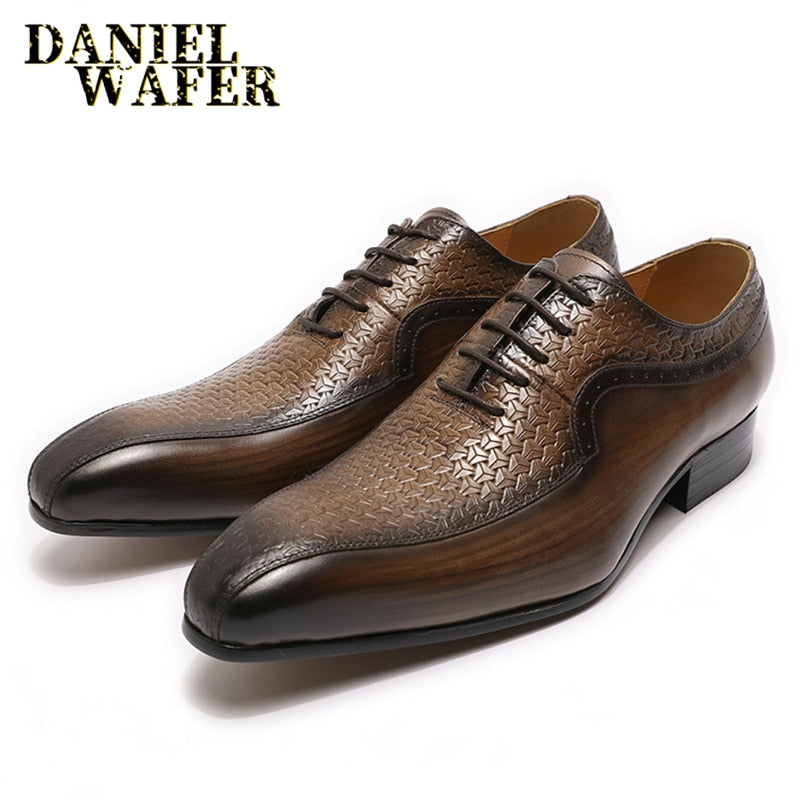 Men's Oxford Pointed Toe Dress Shoes Dsers