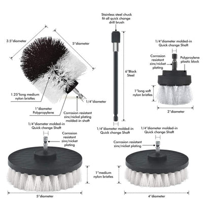 White Soft Cleaning Scrub Brush Accessories Drill Brush Shower Cleaner Power Cleaning Scrub Household Kitchen Cleaning Brush Dsers