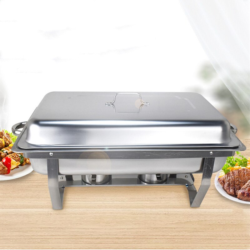 Stainless Steel Square Heating Buffet Stove Buffy Furnace Breakfast Insulation Furnace Restaurant Food Holding for Wedding Dsers