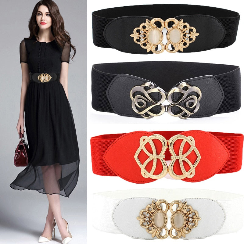 Women's Wide Elastic Fashion Belts Dsers