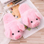 Women's Fuzzy Pink Piggy Themed Slippers Dsers