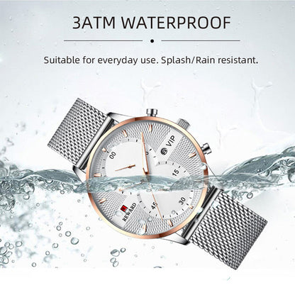 Men's Chronotgraph Waterproof Quartz Stainless Steel Sports Watch Dsers