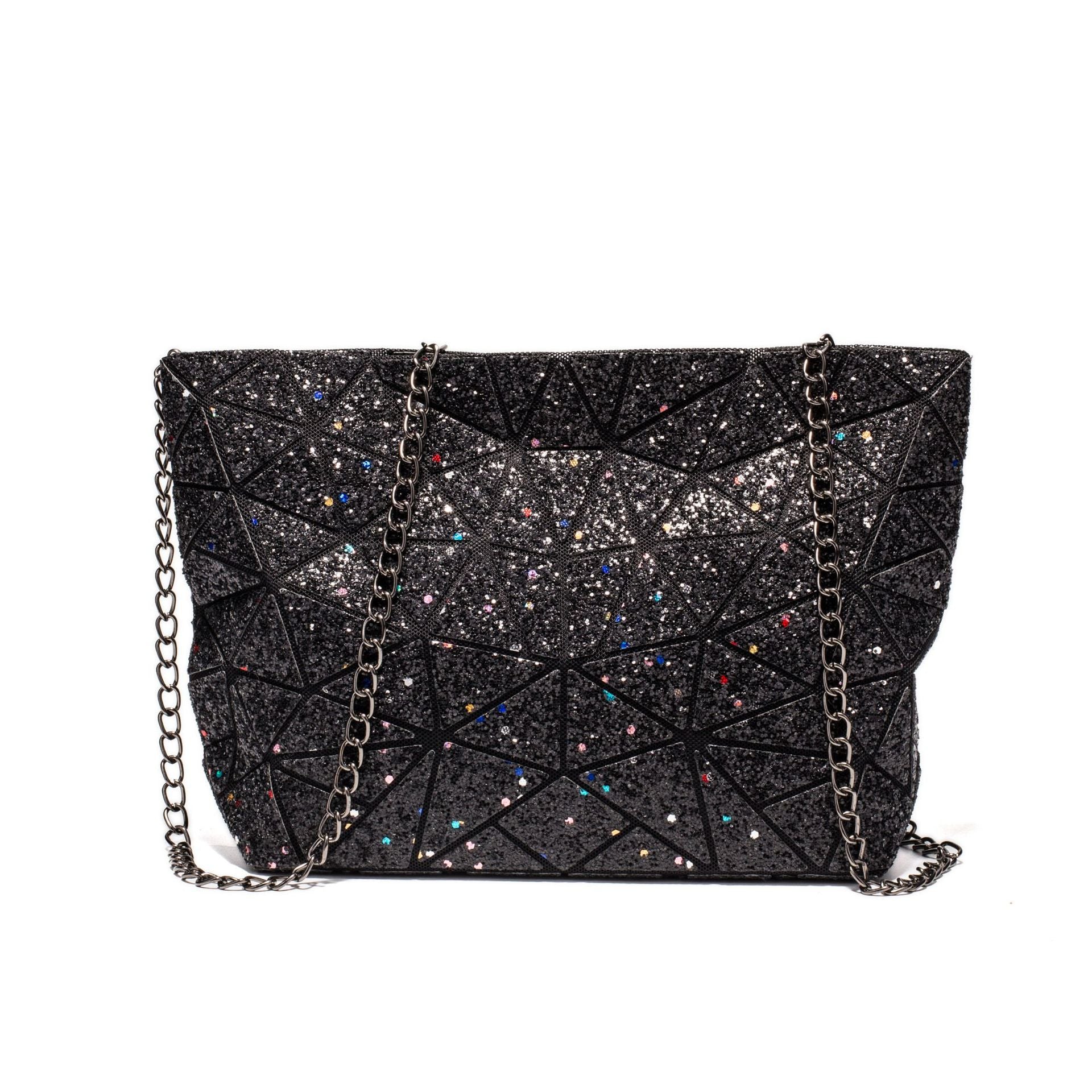 Women's Geometric Chain Bag Holographic Dsers