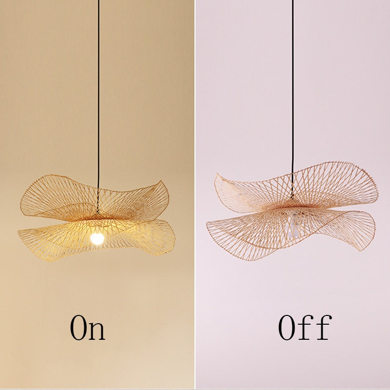 Modern Bamboo Pendant Lights Asian Style Handmade Hanglamp Lighting Kitchen Island Pendant Lamp Restaurant Chandeliers Luminaire Dsers