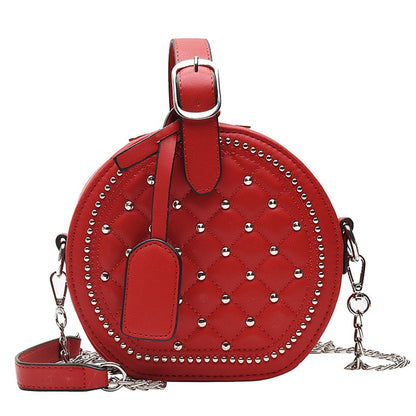 Women's Circular Riveted Shoulder Bag Dsers