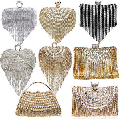 Women's Clutch Evening Bags with Tassels Dsers