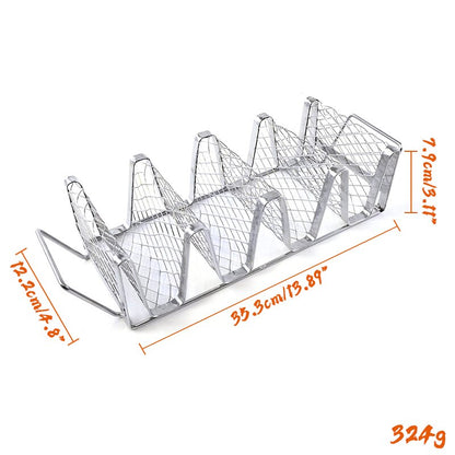 Stainless steel Taco Rack BBQ Grill Baked Taco Mexican Food Pie Holder Cooking Accessories Barbecue Household Kitchen Utensils Dsers