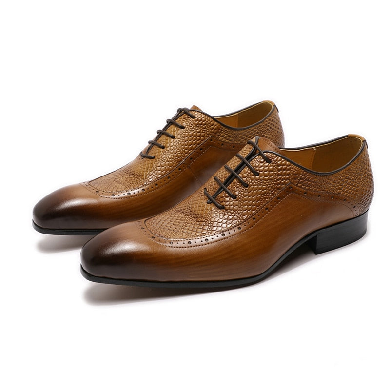 Men's Pointed Toe Leather Dress Shoes Dsers