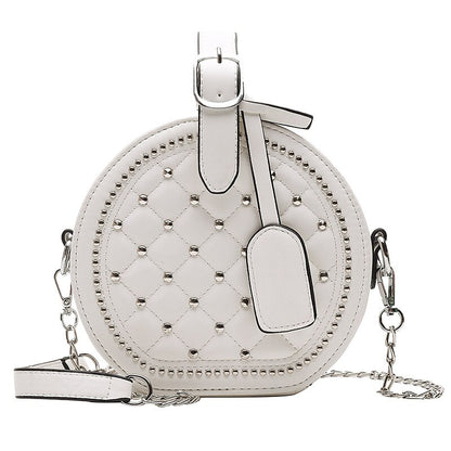 Women's Circular Riveted Shoulder Bag Dsers