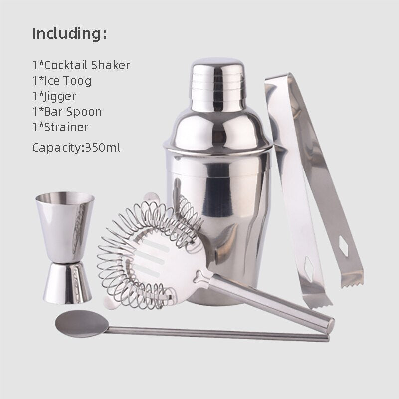 Wine Coctelera Batidora Boston Recipe Mixer Shaker Bartender Barware Kit Kitchen Bar Tools Stainless Steel Cocktail Shaker Set Dsers