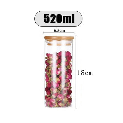 Transparent Glass Jars Seal Jars Grains Storage Bottles Spice Jar Kitchen Storage Organization Dsers