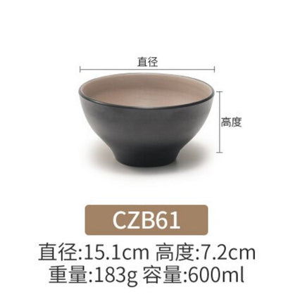 Miamine Japanese Bamboo Bowl Creative Plastic Soup Bowl Restaurant Noodle Restaurant Commercial Ramen Bowl Dsers