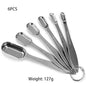 Stainless Steel Measuring Cup Measuring Spoons Metal Spoon Set Teaspoons Tools Pastry Utensils Kitchen Helper Baking Accessories Dsers