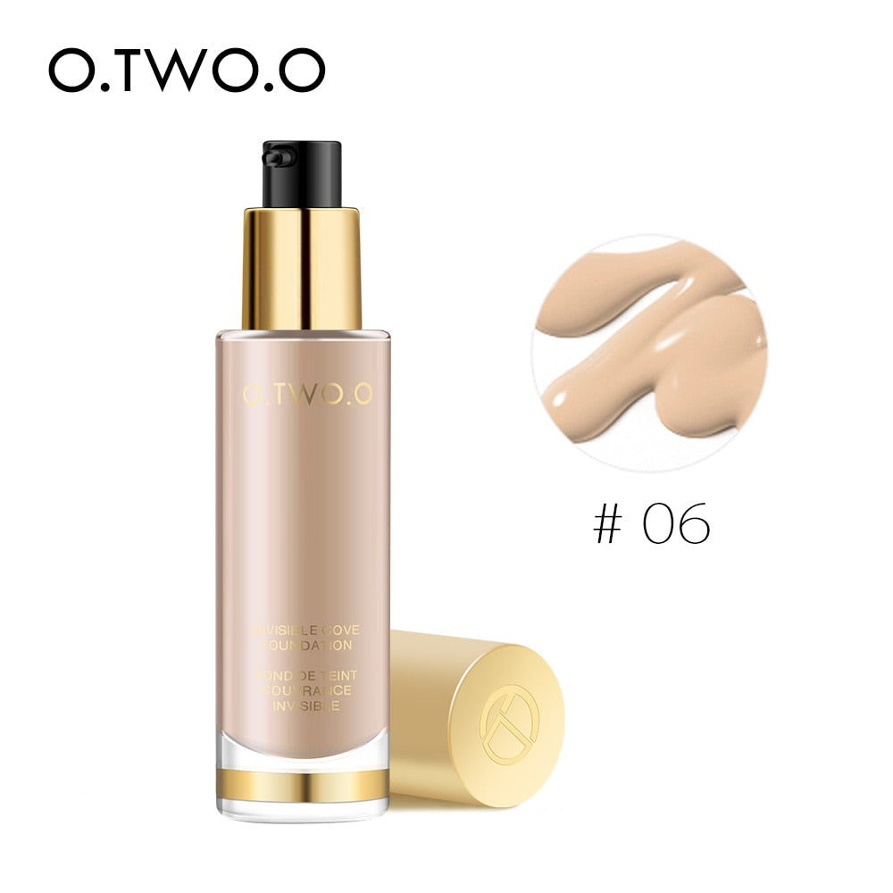 O.TWO.O 8 Colors Liquid Foundation Make Up Concealer Whitening Moisturizer Oil-control Waterproof Liquid Foundation Face Care