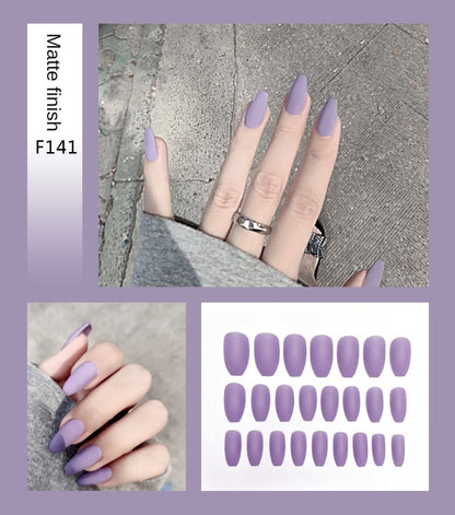 Nail Art Fake Nails Stiletto Tips Clear Press on Long False with Glue Coffin Stick Display Full Cover Artificial Designs Matte Dsers