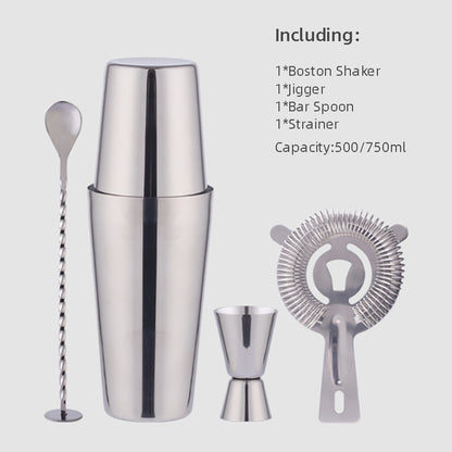 Wine Coctelera Batidora Boston Recipe Mixer Shaker Bartender Barware Kit Kitchen Bar Tools Stainless Steel Cocktail Shaker Set Dsers