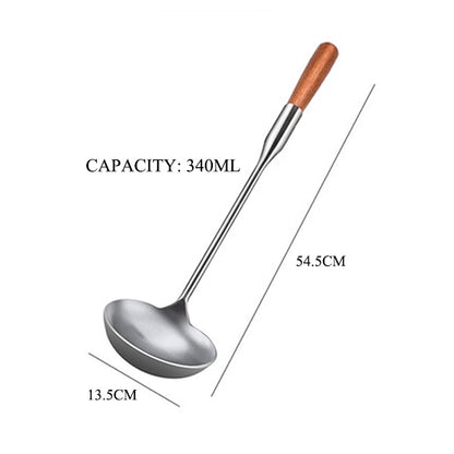 Professional Stainless Steel Chef Cooking Serving Wok Spoon, Long Handle Soup Spoon Ladle, Kitchen Utensils Tools Cookware Dsers