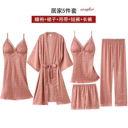 Women's 5 Piece Pajama Lingerie Set Dsers