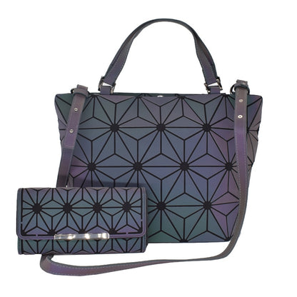 Women's Geometric Handbag and Wallet Sets Dsers