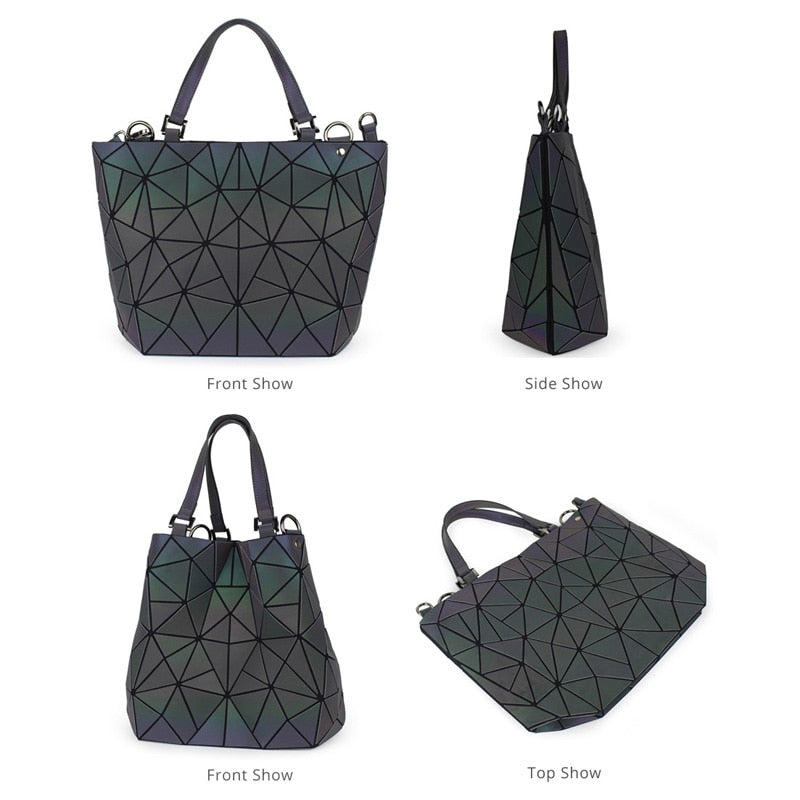 Women's Embossed Geometric 3 Piece Bag Set Dsers