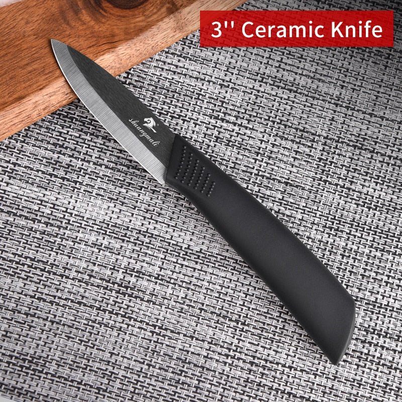 More Size Utility Ceramic Knife Black Zirconia Kitchen Fruit Knives Cooking slicing Meat Ceramic Knives With ABS Handle Dsers