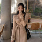 Women's Sweater Dress Korean Version Sexy V-neck Long-Sleeved Tie Knitted Dress Clothing Autumn Winter Elegant Women's Dsers