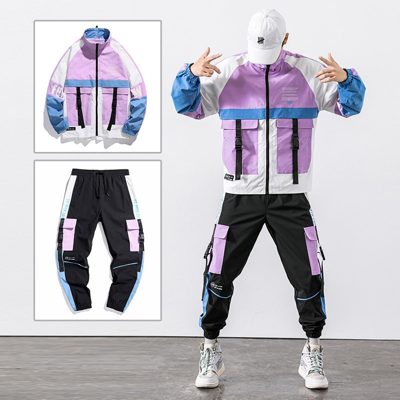 Men's 2 Piece Hip Hop Style Tracksuit Dsers