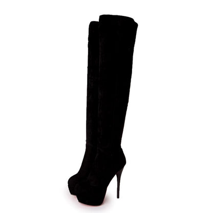 Women's Thigh High Suede Stiletto Boots Dsers