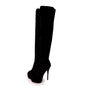 Women's Thigh High Suede Stiletto Boots Dsers