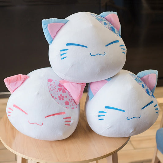 Cute Plush Dumpling Cat Kitten Cherry Blossom Toy Animal Doll Pillow Sofa Baby Room Home Decoration Ornaments Gift For Girlfrien