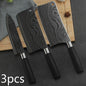 Professional Chef Knife Set Damascus Laser Pattern Meat Chopping Slicing Vegetable Cutter Cleaver Kitchen Knives Stainless Steel Dsers