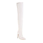 Women's Thigh High PU Leather Stiletto Boots Dsers