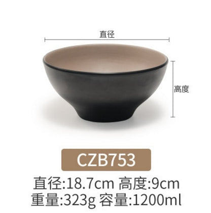 Miamine Japanese Bamboo Bowl Creative Plastic Soup Bowl Restaurant Noodle Restaurant Commercial Ramen Bowl Dsers